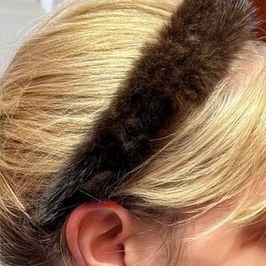 Mink Fur Hair Accessory - Real Fur Vintage Headband